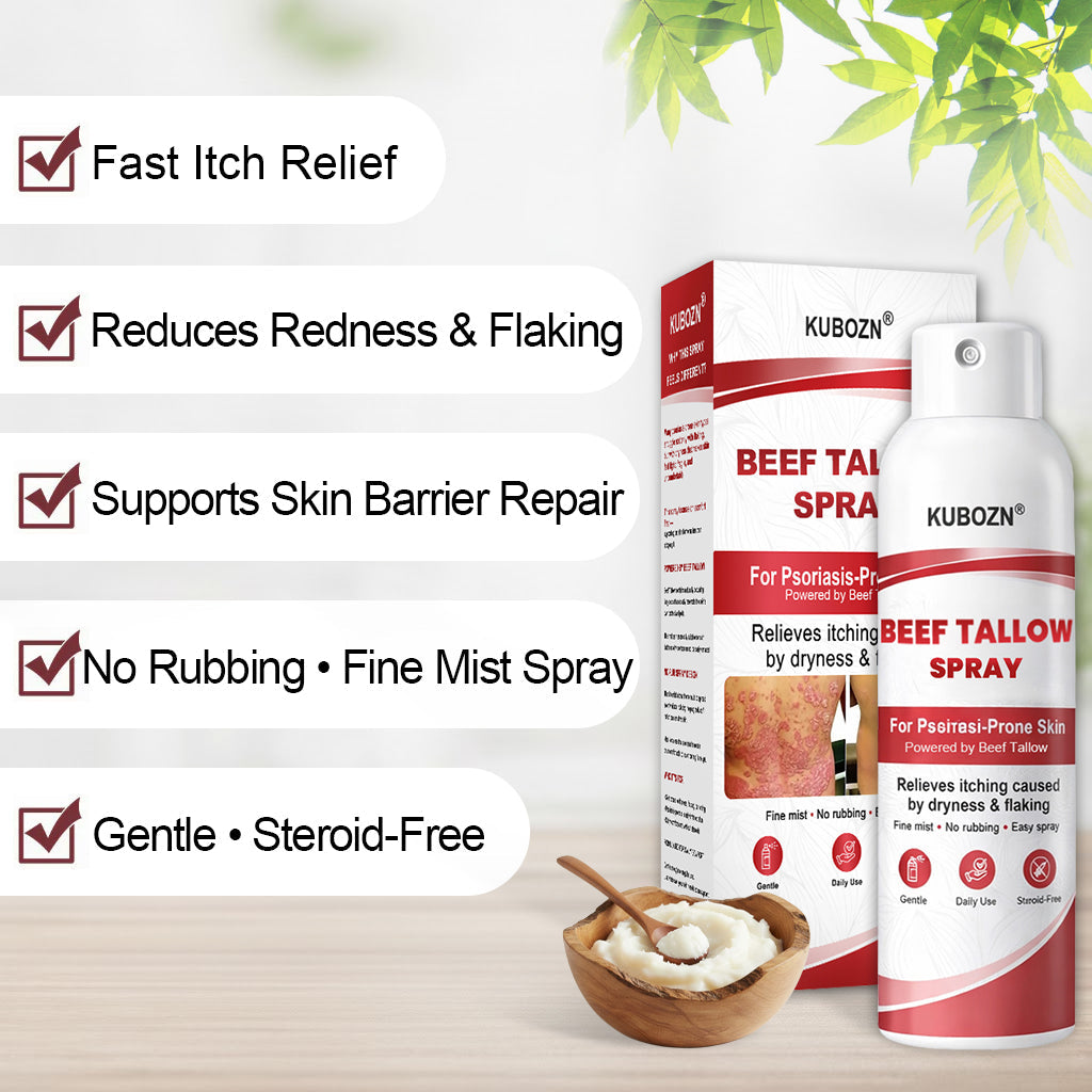 KUBOZN® Beef Tallow Spray for Itchy, Flaky Psoriasis Skin