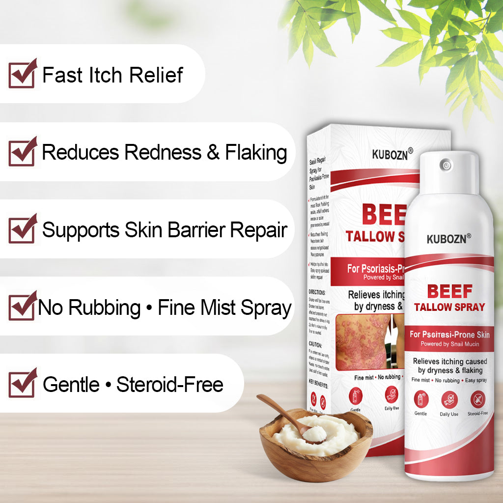KUBOZN® Beef Tallow Spray for Itchy, Flaky Psoriasis Skin (offer)
