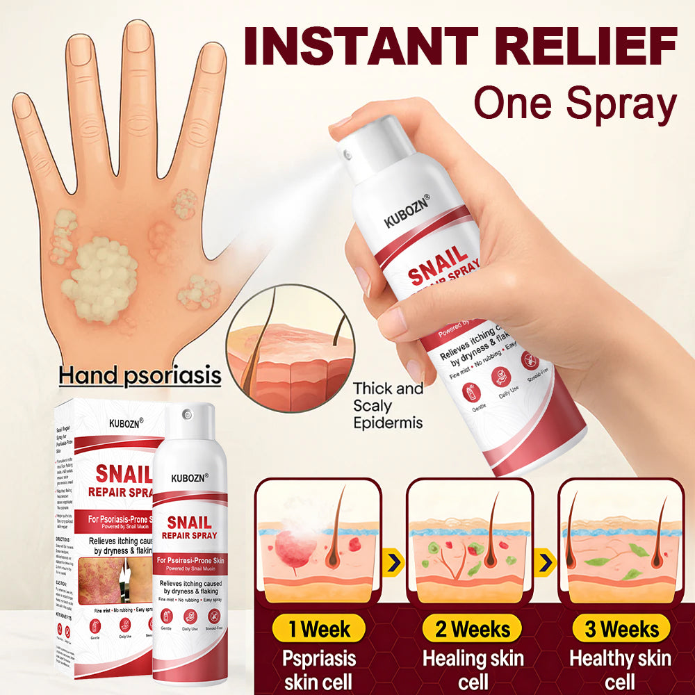 KUBOZN® Snail Repair Spray for Itchy, Flaky Psoriasis Skin 1