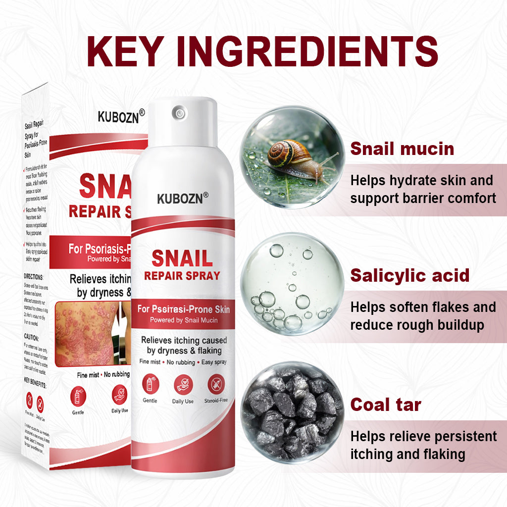 KUBOZN® Snail Repair Spray for Itchy, Flaky Psoriasis Skin 1