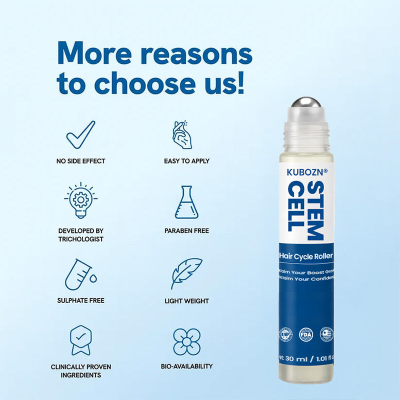 KUBOZN® STEM Cell Hair Cycle Roller: A Breakthrough Micro-Roller That Activates Follicles for Visible Regrowth. (Offer)