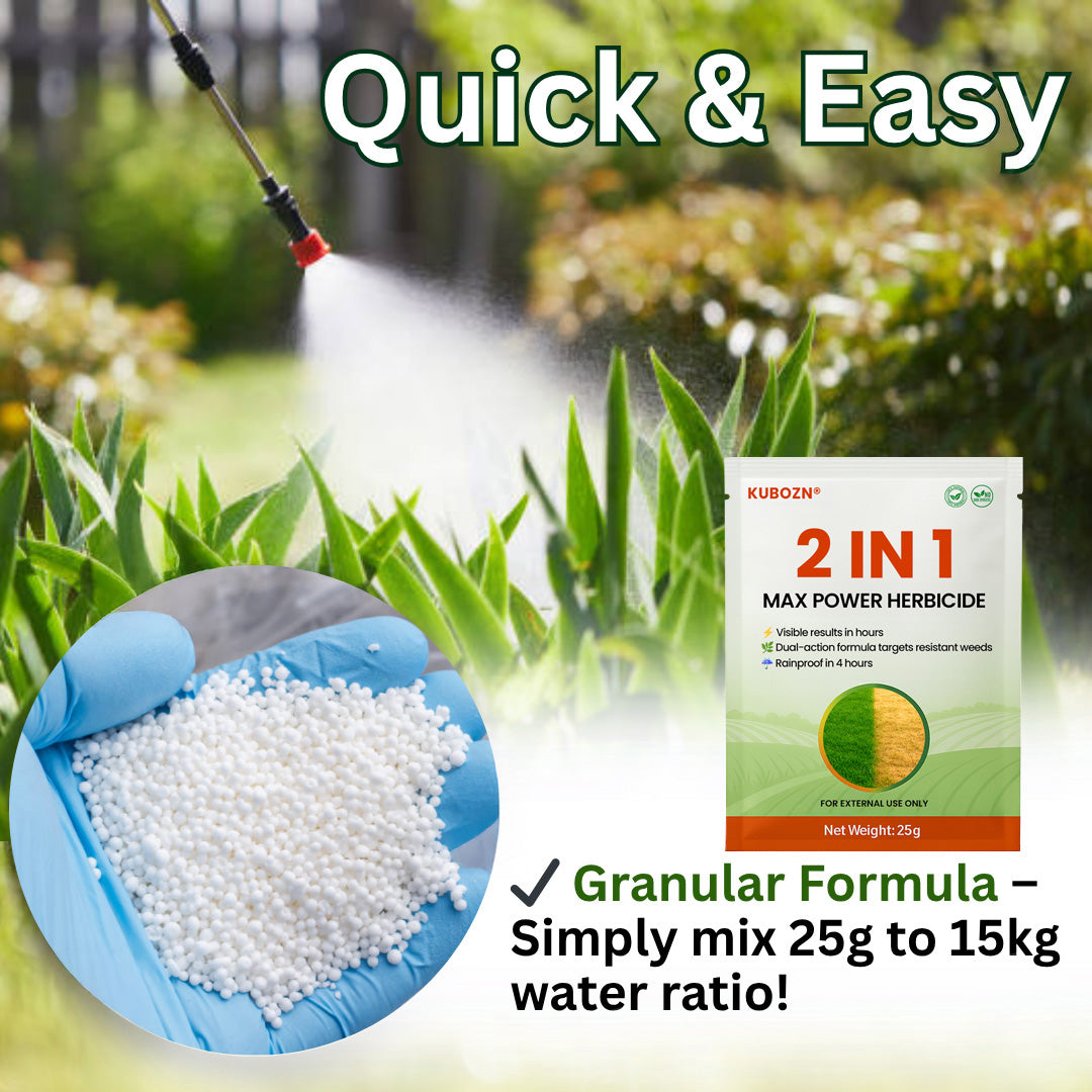 🌿 KUBOZN® 2-in-1 Weed Killer | Same-Day Results & Kills Roundup-Resistant Weeds